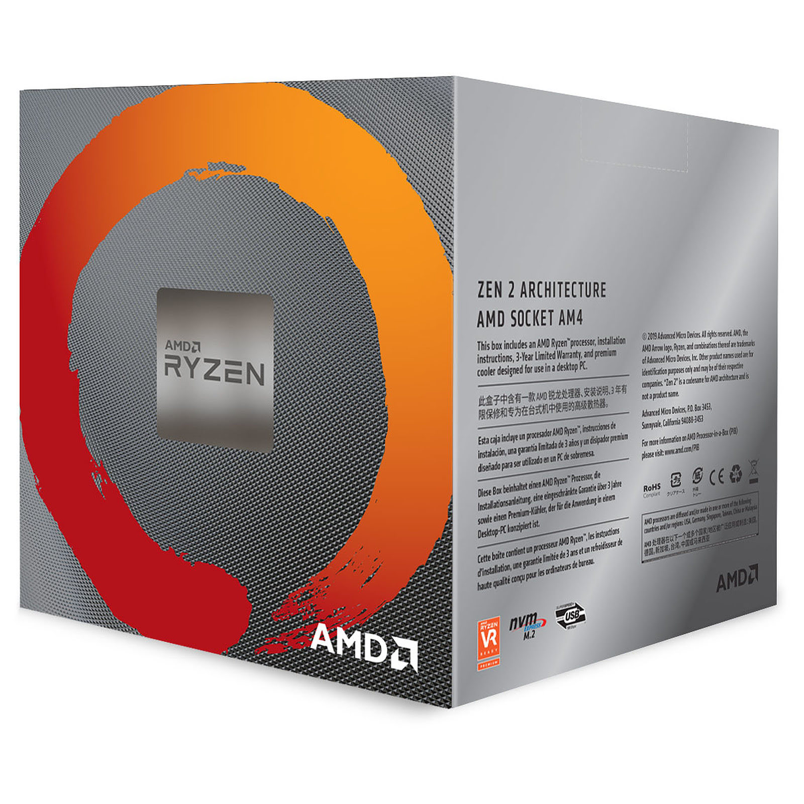 AMD Ryzen 7 3800X - 4.5GHz - Processeur AMD - Cybertek.fr - 1