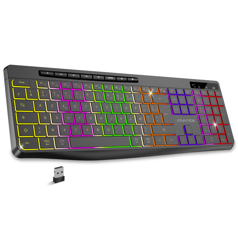 Advance R-TYPE Noir Sans fil/RGB/Batterie/IPX4/Win et Mac - Clavier PC - 0