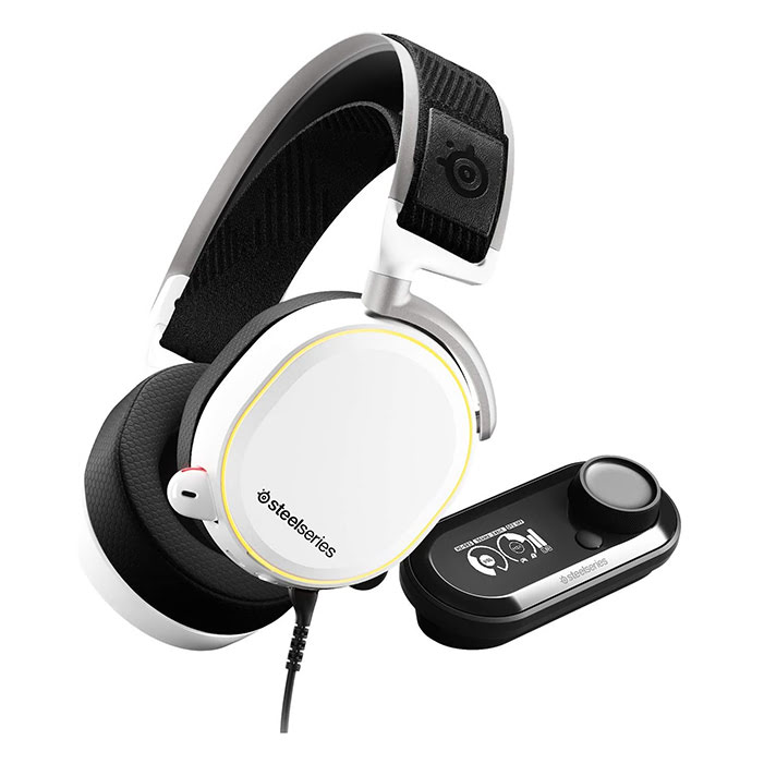 SteelSeries Arctis Pro + GameDAC Blanc 7.1/USB/RGB Stereo - Micro-casque - 0