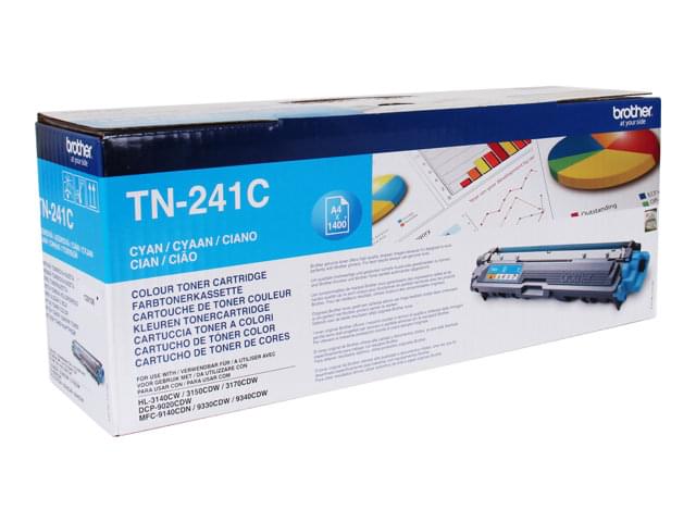 Toner Cyan TN241C 1400p-Seconde Vie-Bon Etat pour imprimante Laser Brother - 0