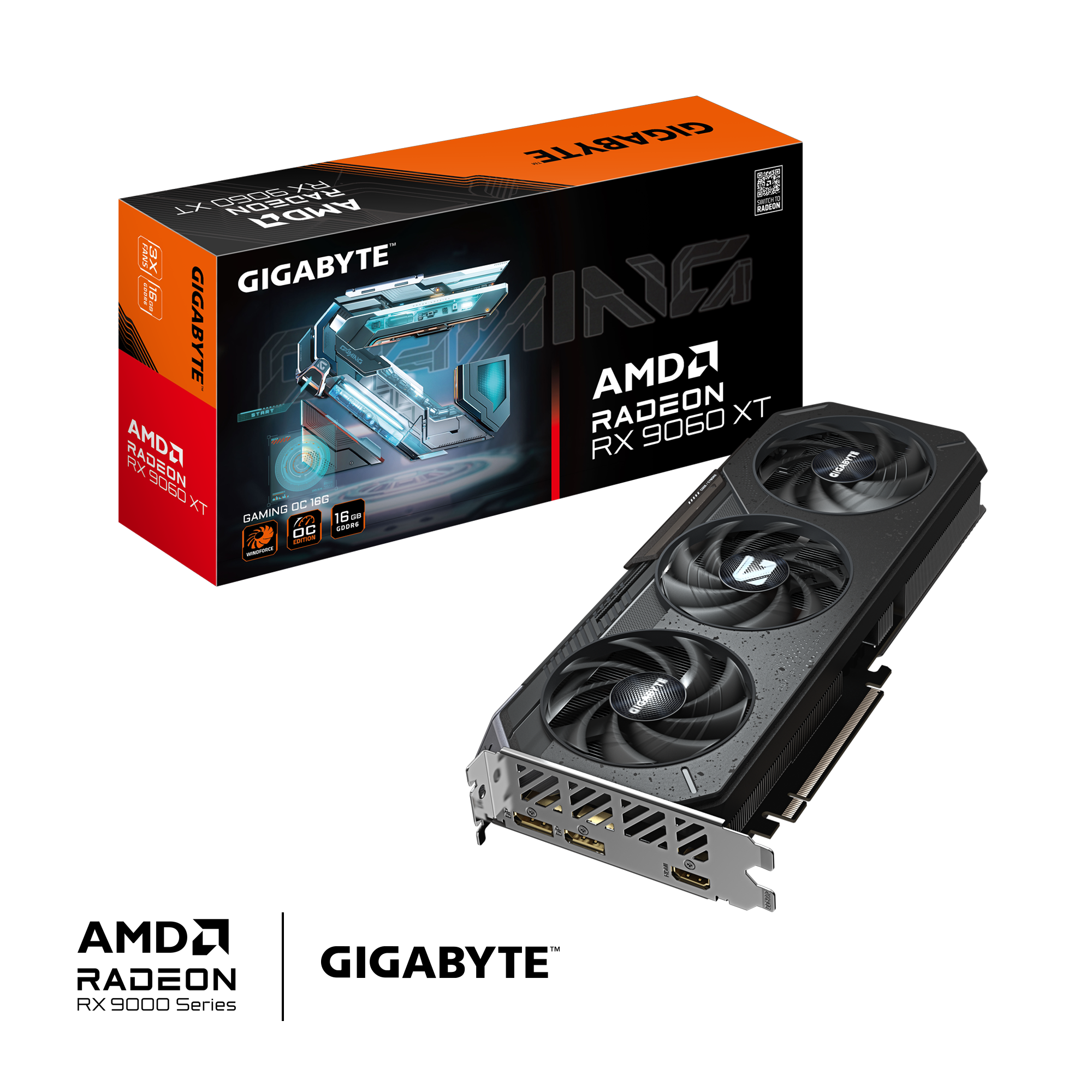 Gigabyte Radeon RX 9060 XT GAMING OC 16G - Carte graphique - 1