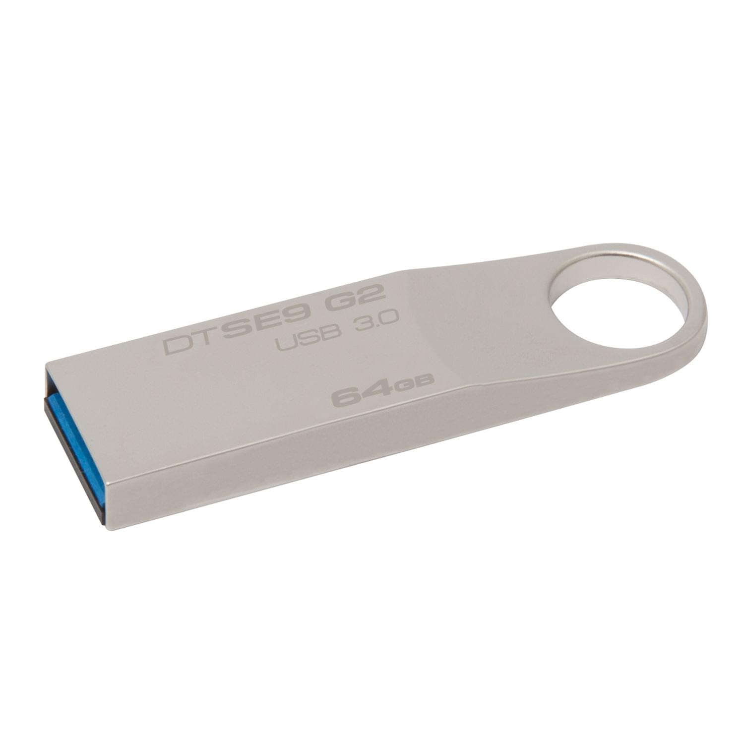 Clé USB Kingston Clé 64Go USB 3.0 SE9 G2 DTSE9G2/64GB (metal)
