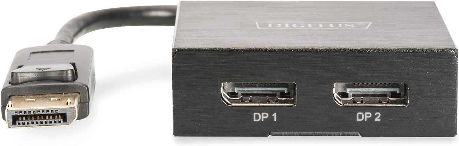 Commutateur et splitter Digitus Splitter DisplayPort 4k - 2 écrans simultanés 