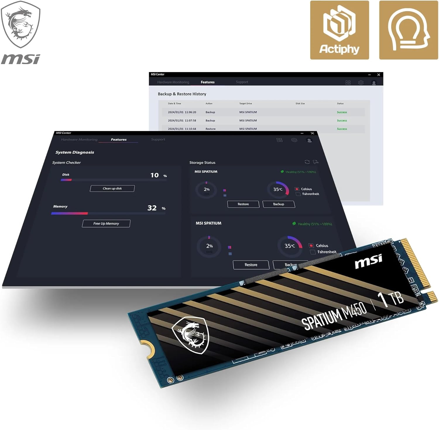 MSI SPATIUM M450 V1   - Disque SSD MSI - Cybertek.fr - 7