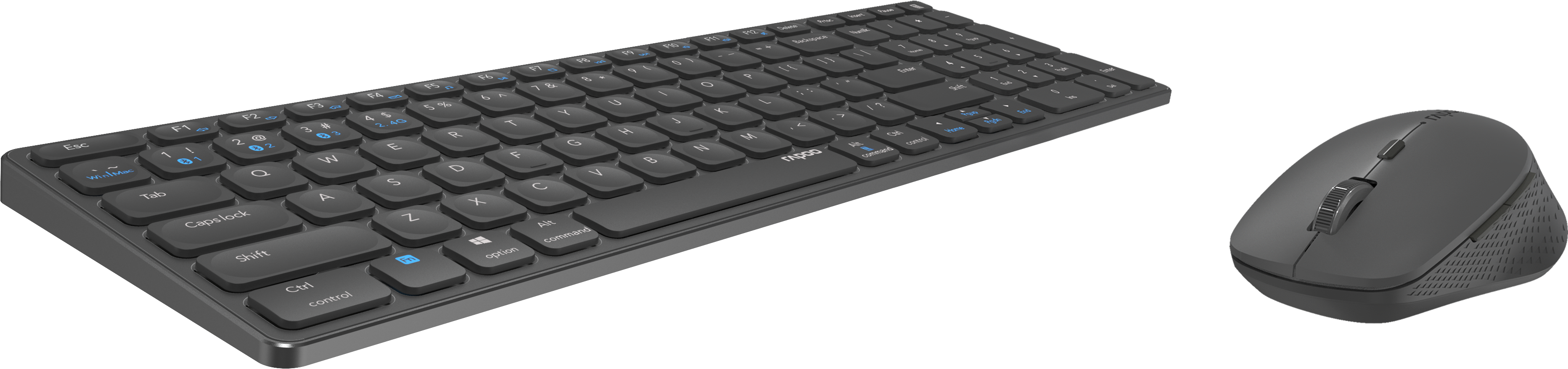 Rapoo 9700M - Pack Clavier/Souris - Cybertek.fr - 2