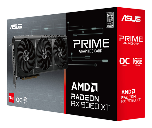 Asus Prime Radeon RX 9060 XT 16GB GDDR6 OC Edition - Carte graphique - 9
