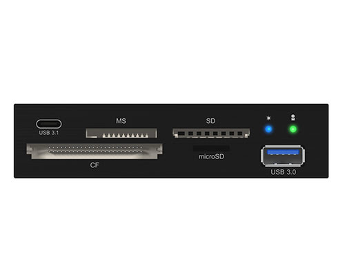 Icy Box Lect. cartes + USB3.0+ USB 3.1 empl. 3.5"- IB-865A - Lecteur carte mémoire - 2