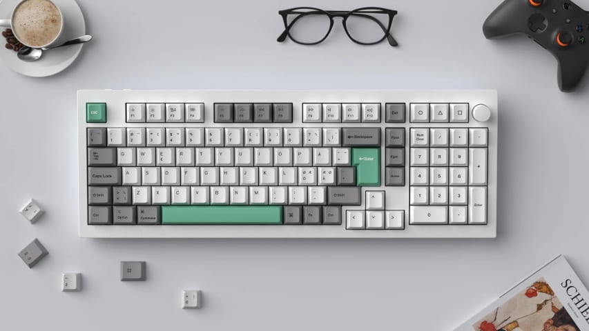 Keychron Set de touches - White Mint - Complet/ISO-FR/PBT (T61) - Achat / Vente Modding sur Cybertek.fr - 0