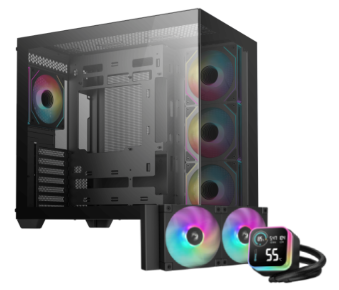 Deepcool MT/Sans Alim/ATX + LQ240 Noir - Boîtier PC Deepcool - 0