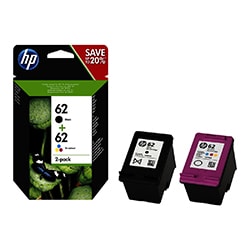 image produit HP  Pack Cartouches Noire + Couleurs N°62 Cybertek