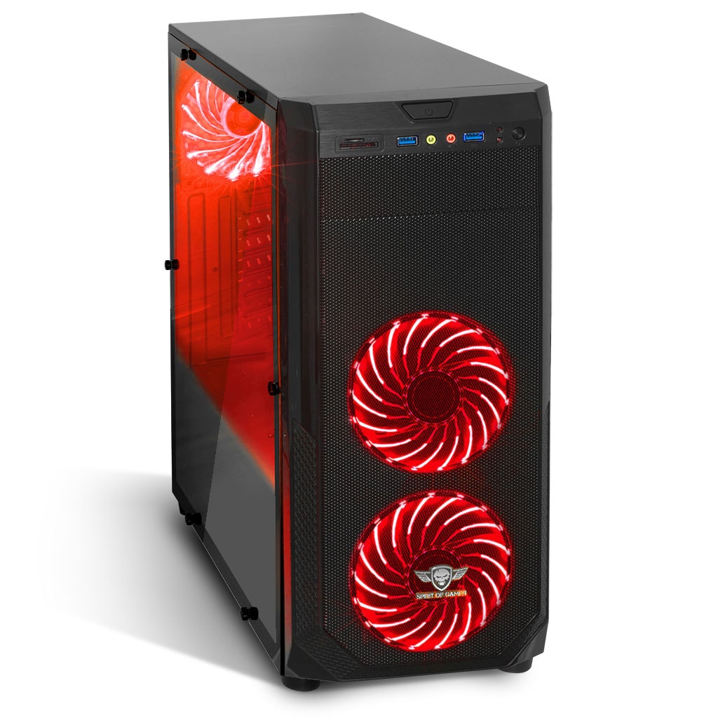 Spirit Of Gamer ROGUE I RED Noir - Boîtier PC Spirit Of Gamer - 3