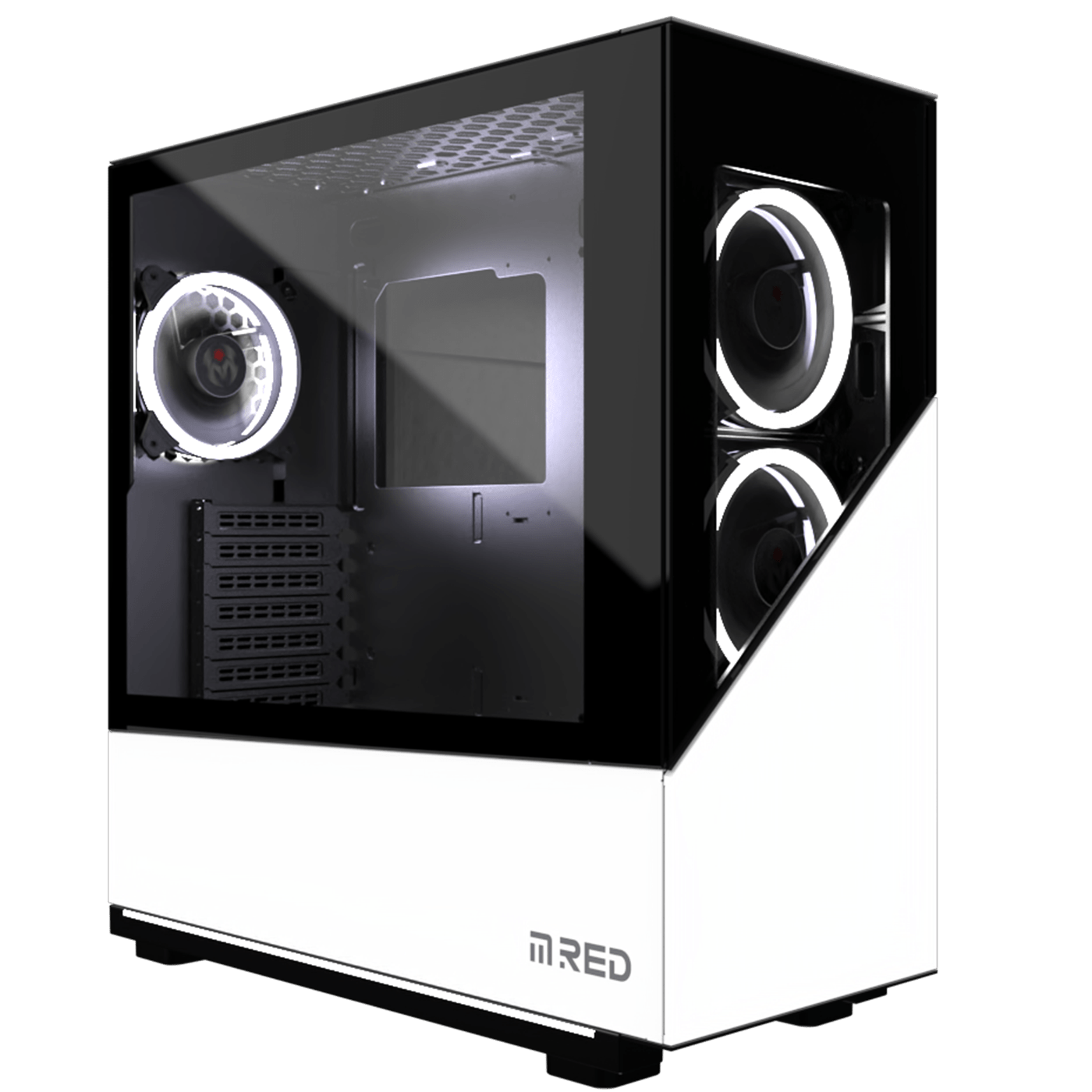 M.RED ELITE WHITE Rainbow ARGB MR-007 Blanc - Boîtier PC M.RED