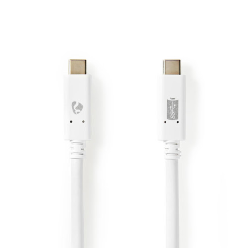 image produit Nedis Câble USB-C 3.2 Gen2/100W/1m/Blanc Cybertek