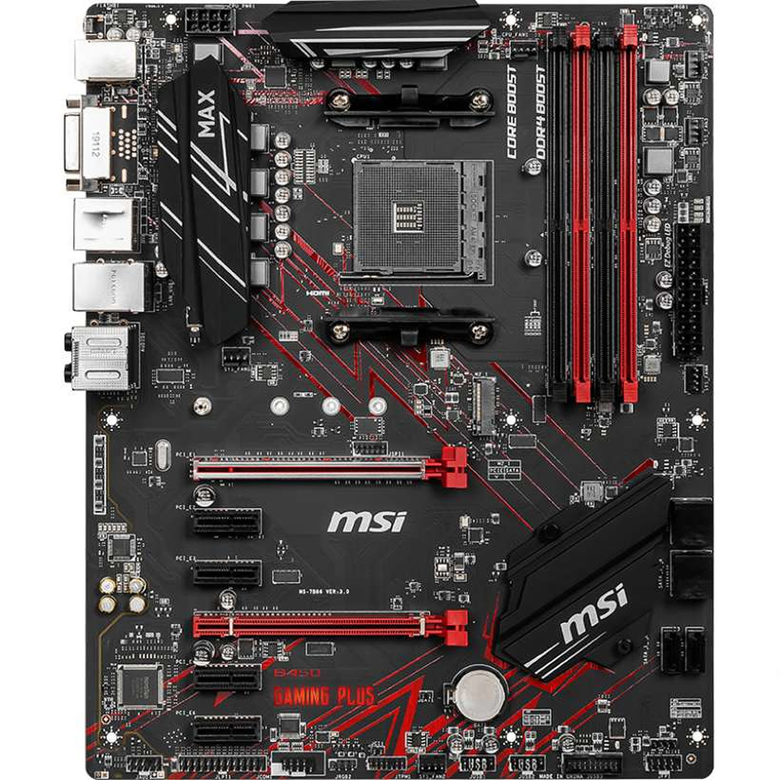 MSI B450 GAMING PLUS MAX ATX DDR4 Carte mère MSI Cybertek.fr