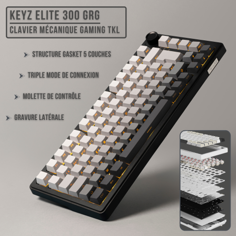 The G-LAB Keyz Elite 300 RGB Triple Mode - Clavier PC The G-LAB - 3