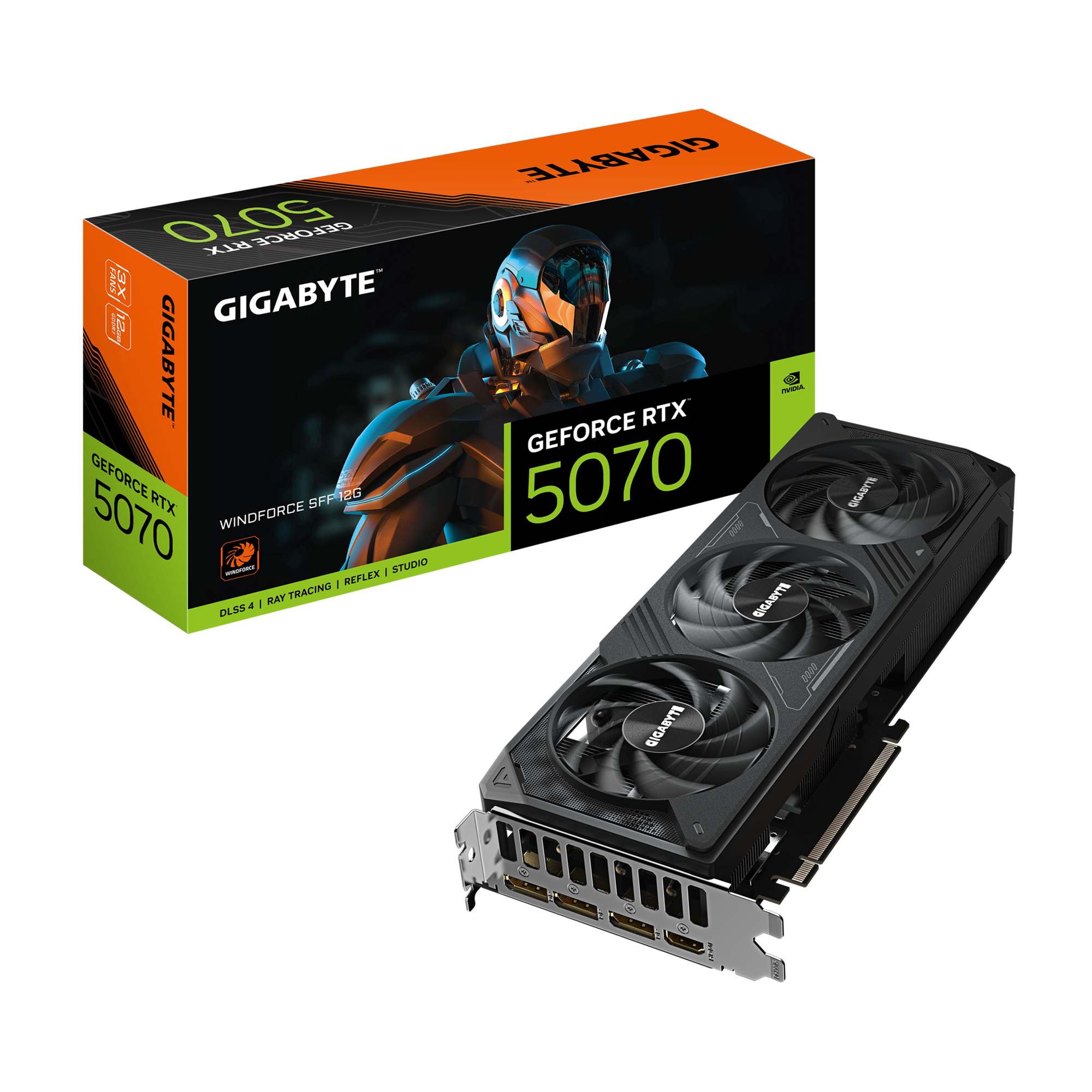 Carte graphique Gigabyte GeForce RTX 5070 WINDFORCE SFF 12G Cybertek