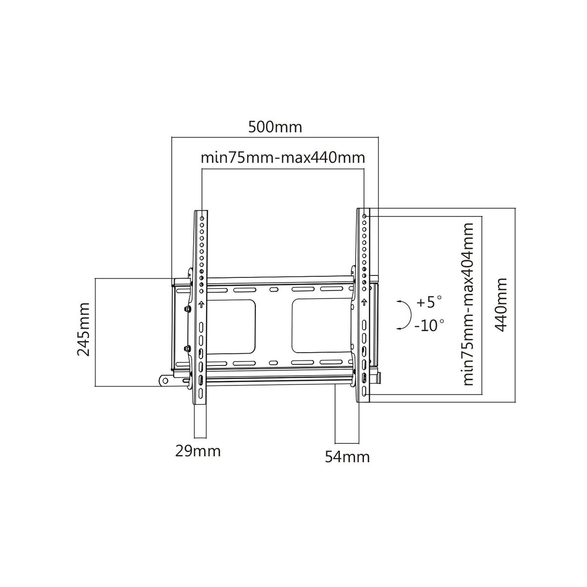 Support mural inclinable pour écran 37" à 55" - Accessoire écran - 1