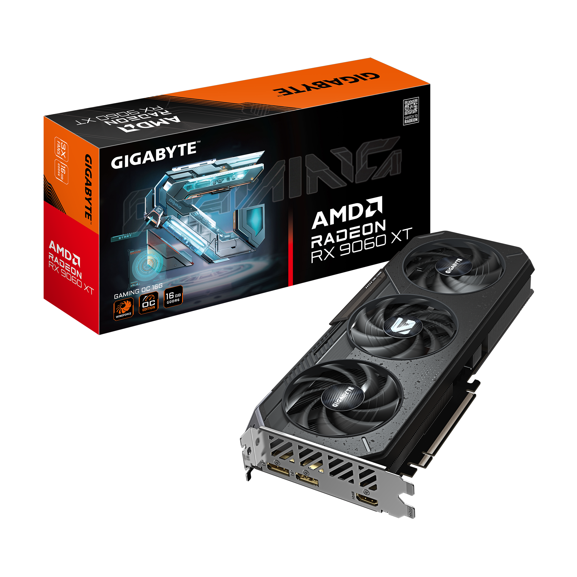 Gigabyte Radeon RX 9060 XT GAMING OC 16G - Carte graphique - 0