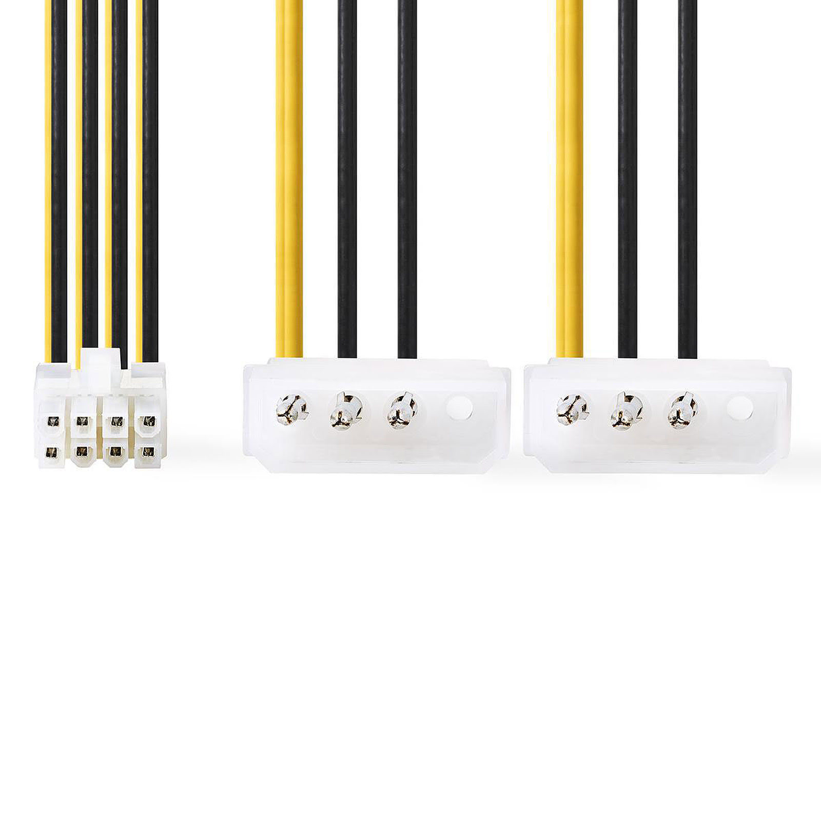 2x Molex vers Auxiliaire CM 8Pin  - Connectique PC - Cybertek.fr - 1