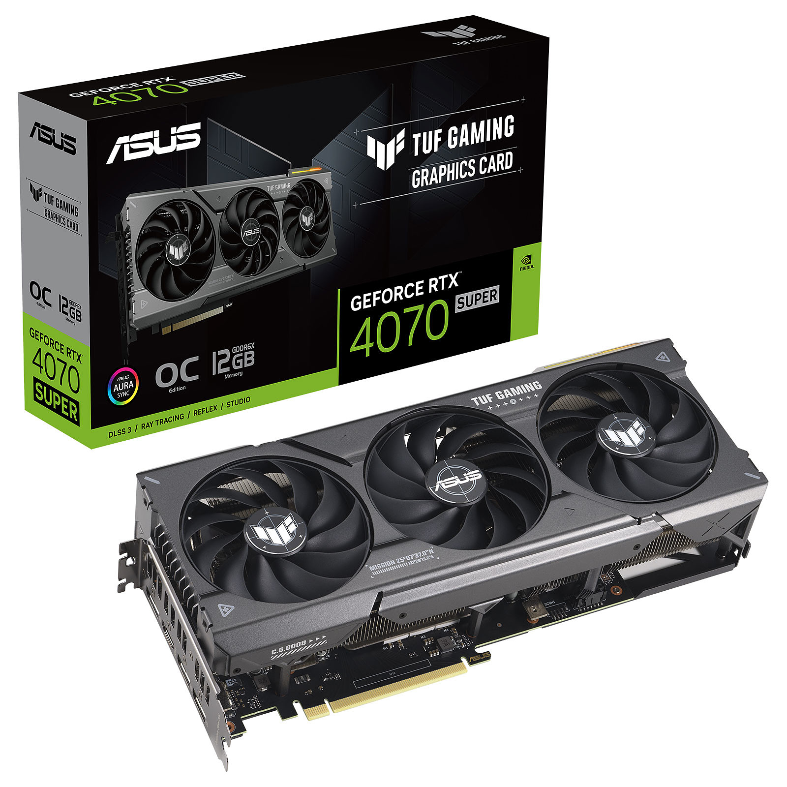 Asus TUF-RTX4070S-O12G-GAMING  - Carte graphique Asus - 0