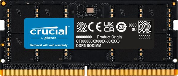 Crucial CT8G56C46S5T 8Go DDR5 5600 CL46  - Mémoire PC portable - 0