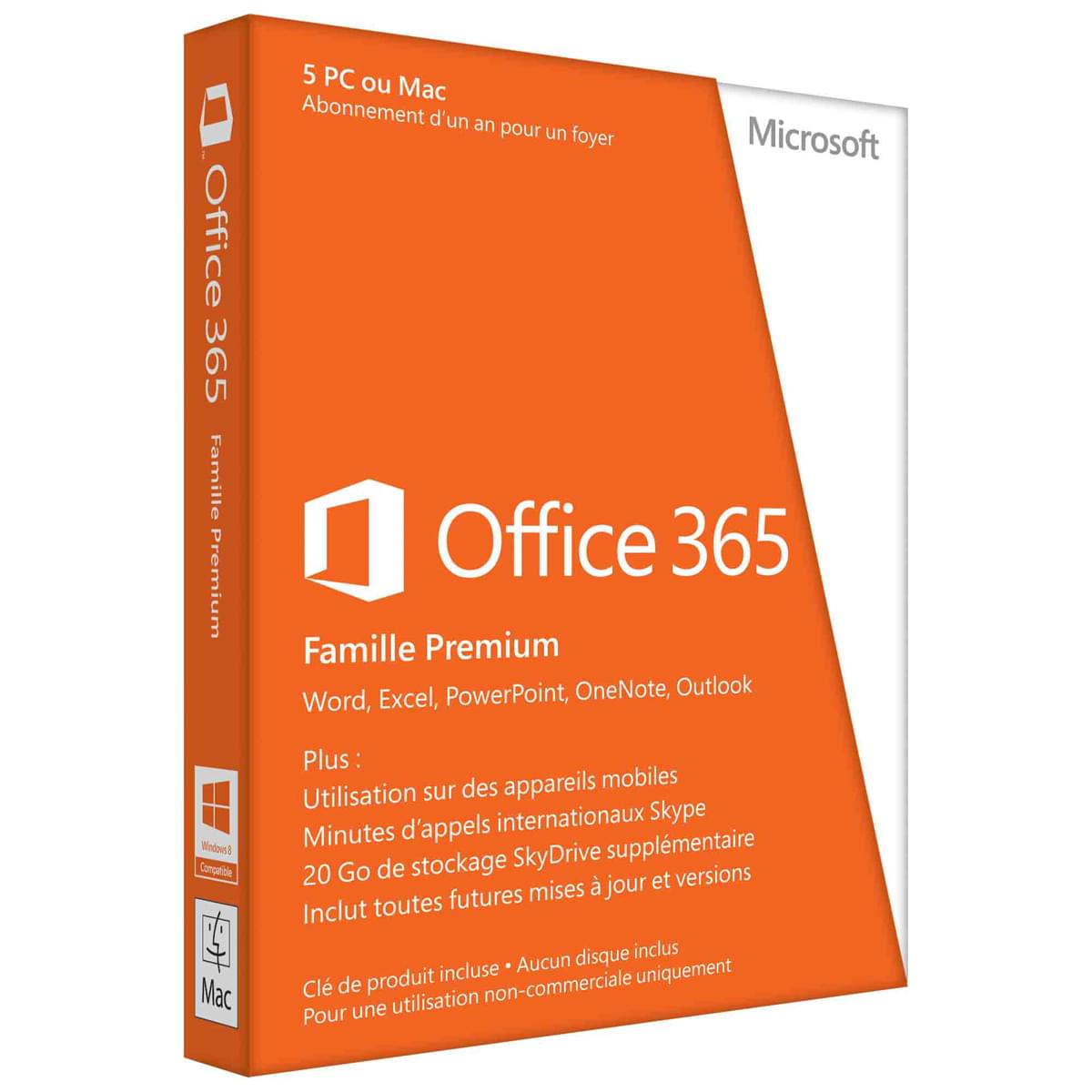 Microsoft Office 365 Home Premium 1 An / 5 PC + 5 App. Mob. - Logiciel suite bureautique - 0