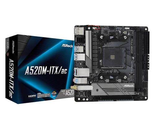 ASRock A520M-ITX/ac Micro-ATX  - Carte mère ASRock - Cybertek.fr - 0