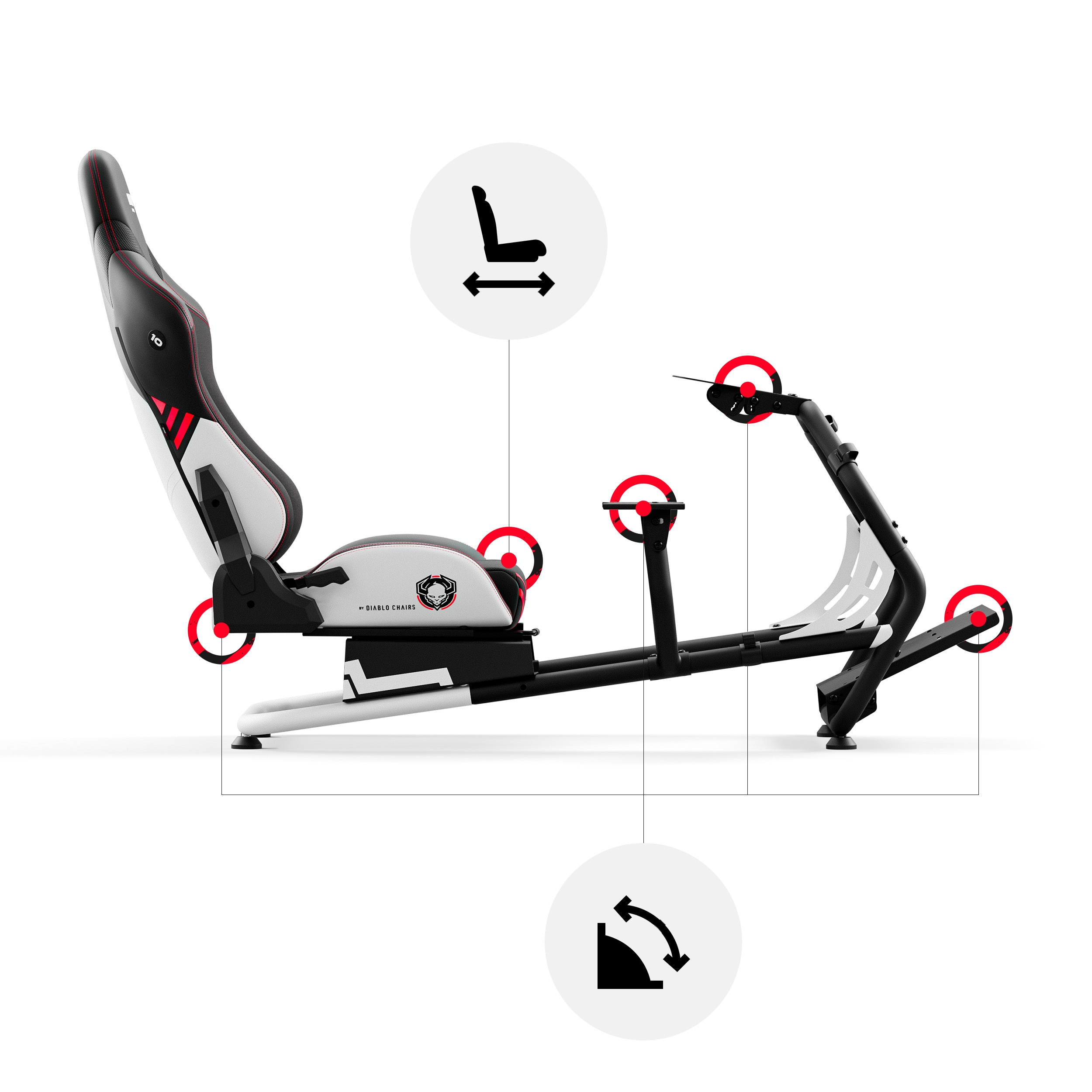 Diablo Chairs  X-Drive Cockpit (1635 + 1636) - Achat / Vente Chassis Simracing sur Cybertek.fr - 6