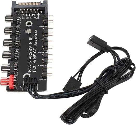 Deepcool CG580 FAN HUB Noir + HUB R-EDF120-BKAPR86-G-1 - Ventilateur boîtier - 3