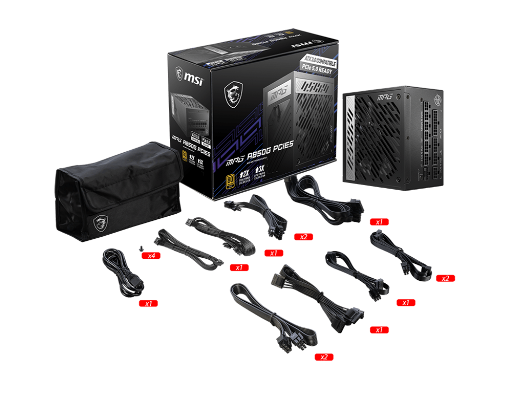 MSI 80+ Gold (850W) - Alimentation MSI - Cybertek.fr - 1