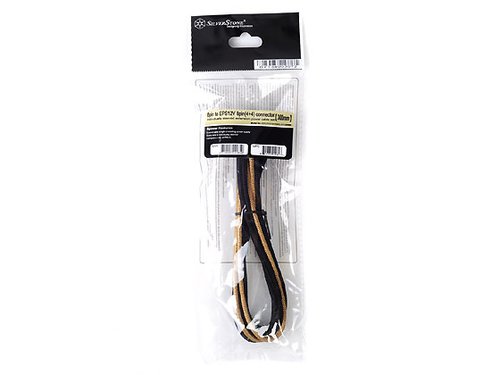 Cable tressé 8-Pin EPS/ATX 4+4-Pin 300mm GOLD/BK  - Connectique PC - 4