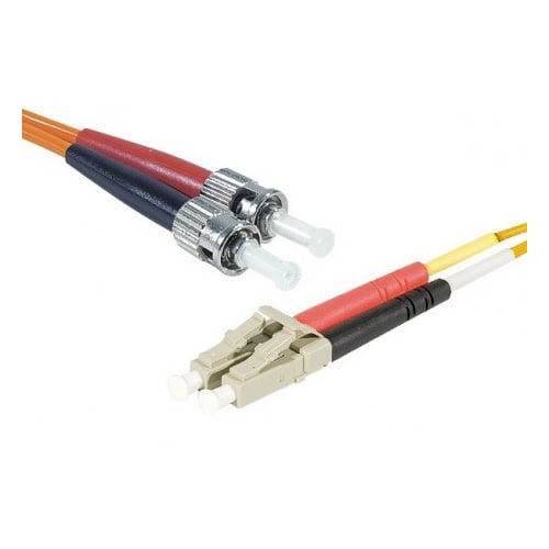 Connectique réseau Cybertek Jarretière fibre optique duplex OM1 LC/ST - 10m