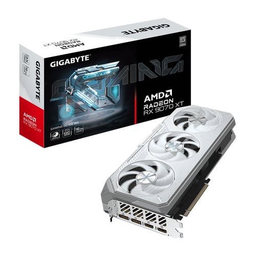 Gigabyte Radeon 9070 XT GAMING OC Ice 16Go V1 Blanc - Carte graphique - 0