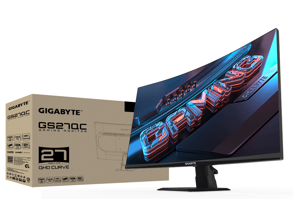 Gigabyte 27 pouces  GS27QC - Ecran PC Gigabyte - Cybertek.fr - 1