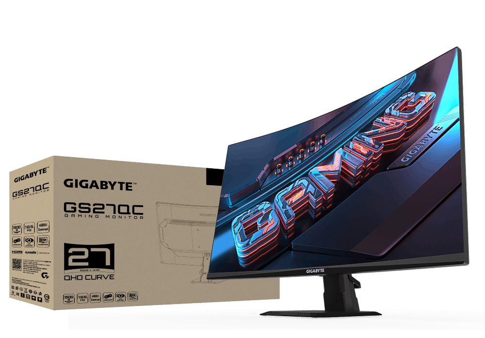 Ecran PC Gigabyte GS27QC 27" CURVE QHD/165Hz/VA/1ms/HDR/FS-P