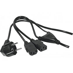 No Name Câble Alimentation 220V Y UC/Ecran Male/2Femelles