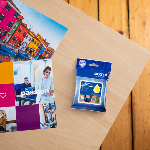 Cartouche d'encre LC521Y - Jaune pour imprimante Jet d'encre Brother - 3