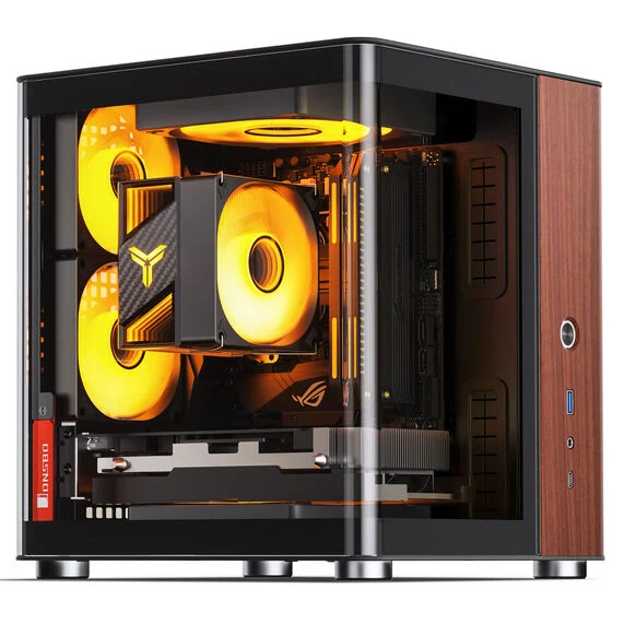 Jonsbo TK-0 TG Black/Wood Noir - Boîtier PC Jonsbo - Cybertek.fr - 2