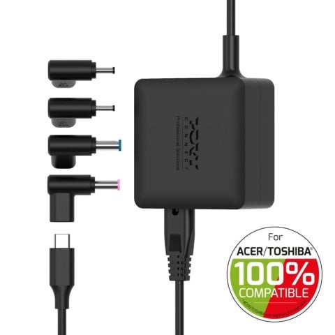 Port Alimentation secteur GaN 65W pour Acer/Toshiba - 4 embouts (904065ACTOEU) - Achat / Vente Chargeur sur Cybertek.fr - 5