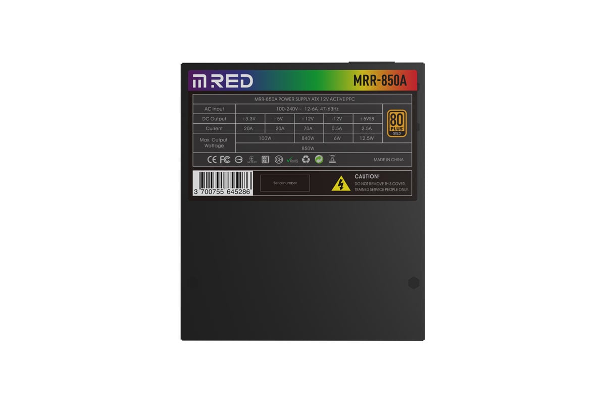 M.RED 80+GOLD (850W) - Alimentation M.RED - Cybertek.fr - 2