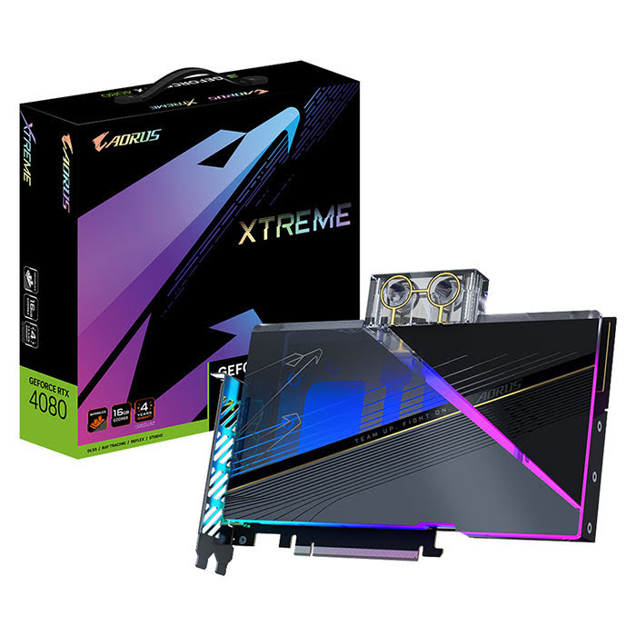 Gigabyte AORUS GeForce RTX 4080 16GB XTREME WATERFORCE WB-Seconde Vie-Etat Satisfaisant - Carte graphique - 0