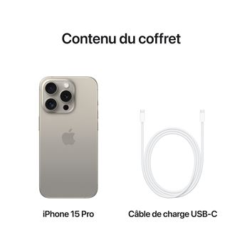 Apple iPhone 15 Pro 1To - Titane Naturel - Téléphonie Apple - 6