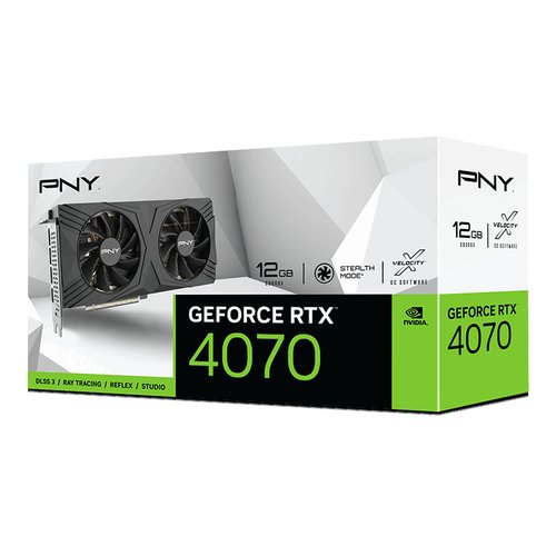 PNY GeForce RTX 4070 12GB VERTO Dual Fan Edition - Carte graphique - 9