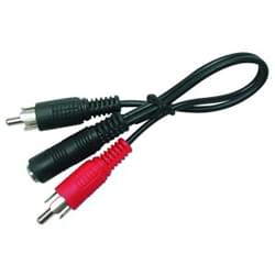 Adaptateur Jack 3.5 F vers 2 RCA M - Connectique TV/Hifi/Video