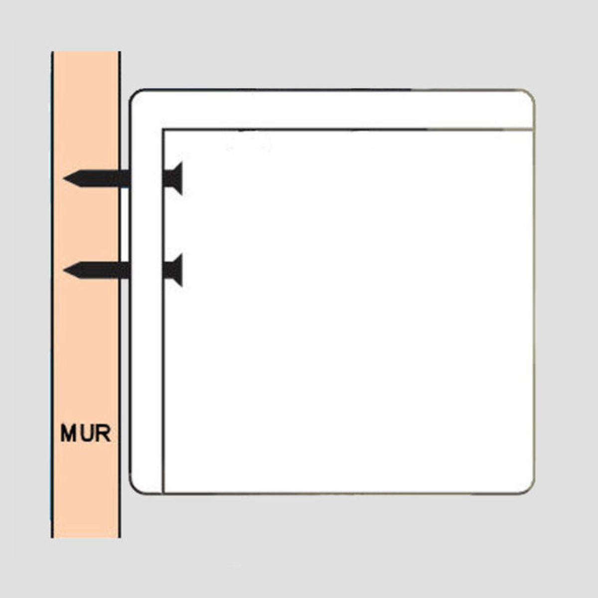 Ecran de projection manuel 2.4x1.8m 4:3 - Ecran de projection Kimex International - 1