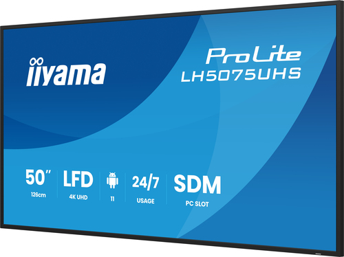 Iiyama Prolite LH5075UHS-B2AG - 49.5" 4K VA 9.5ms Android iiShare (LH5075UHS-B2AG) - Achat / Vente Affichage dynamique sur Cybertek.fr - 4