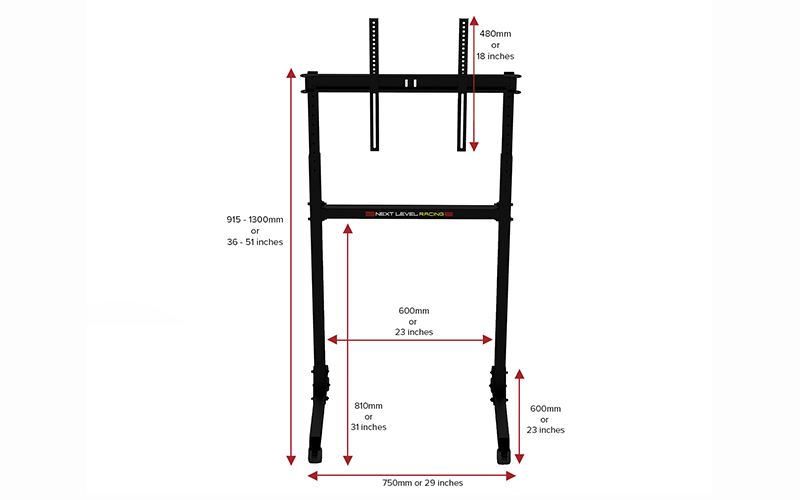 Next Level Racing Free Standing Single Monitor Stand (NLR-A011) - Achat / Vente Accessoires Simracing sur Cybertek.fr - 1