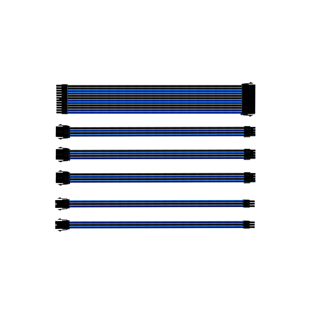 Cooler Master Kit câbles tressés (Blue/Black) (CMA-SEST16BLBK1-GL) - Achat / Vente Accessoire alimentation sur Cybertek.fr - 0