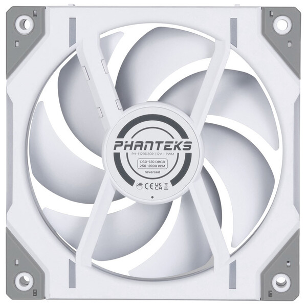 Phanteks D30 Reverse White (Pack de 3x120 mm) D-RGB - Ventilateur boîtier - 4