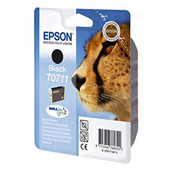 Consommable imprimante Epson  Cartouche DURABrite T0711 Noire Cybertek